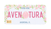 Aventura License Sticker by Pura Vida Miami