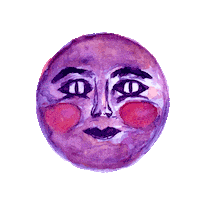 elarandano moon luna noche elarandano Sticker