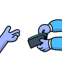 Give Me Money Sticker by Kudai