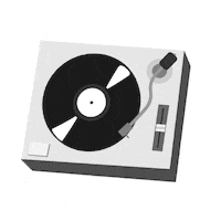 tinygraphy music party dj vinyl Sticker