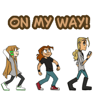 Walking In Coming Sticker