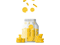 TheValpalNetwork money coins savings jar Sticker