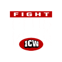 InsaneWrestling fight club icw fight club logo Sticker