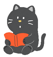 Cat Book Sticker