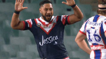 excited isaac liu GIF by Sydney Roosters Football Club