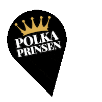 Polkaprinsen red white crown candy Sticker