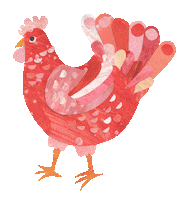 Book Chicken Sticker by Scribble Kids Books