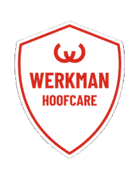 WerkmanHoofcare logo white wappen horseshoe Sticker