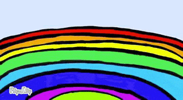 Rainbow Hello GIF
