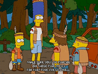 camping bart simpson GIF