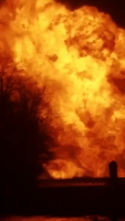 Flames Rage Above Site of Gas Line Explosion in Mexico, Missouri