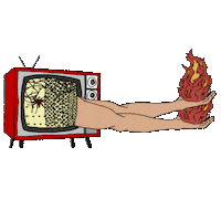 Television Vintage Sticker