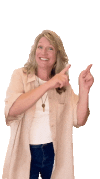 Pointing Check It Out Sticker by Julee Patterson