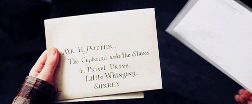 harry potter hogwarts letter GIF