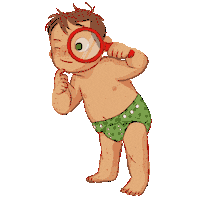 Illustration Lupe Sticker by Richtig WiSSEN