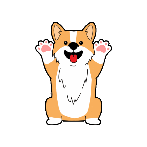Cute Corgi Sticker by Petique, Inc.