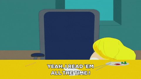 read butters stotch GIF by South Park 