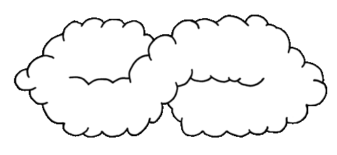 Cloud Hop Sticker by robe.prieto