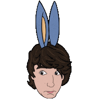 lipplelolly meme bunny ears laurelin lipplelolly Sticker