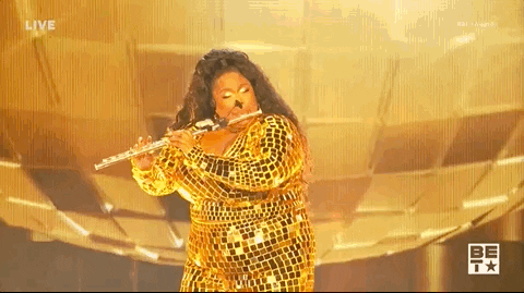 Lizzo Flute GIF by BET Awards