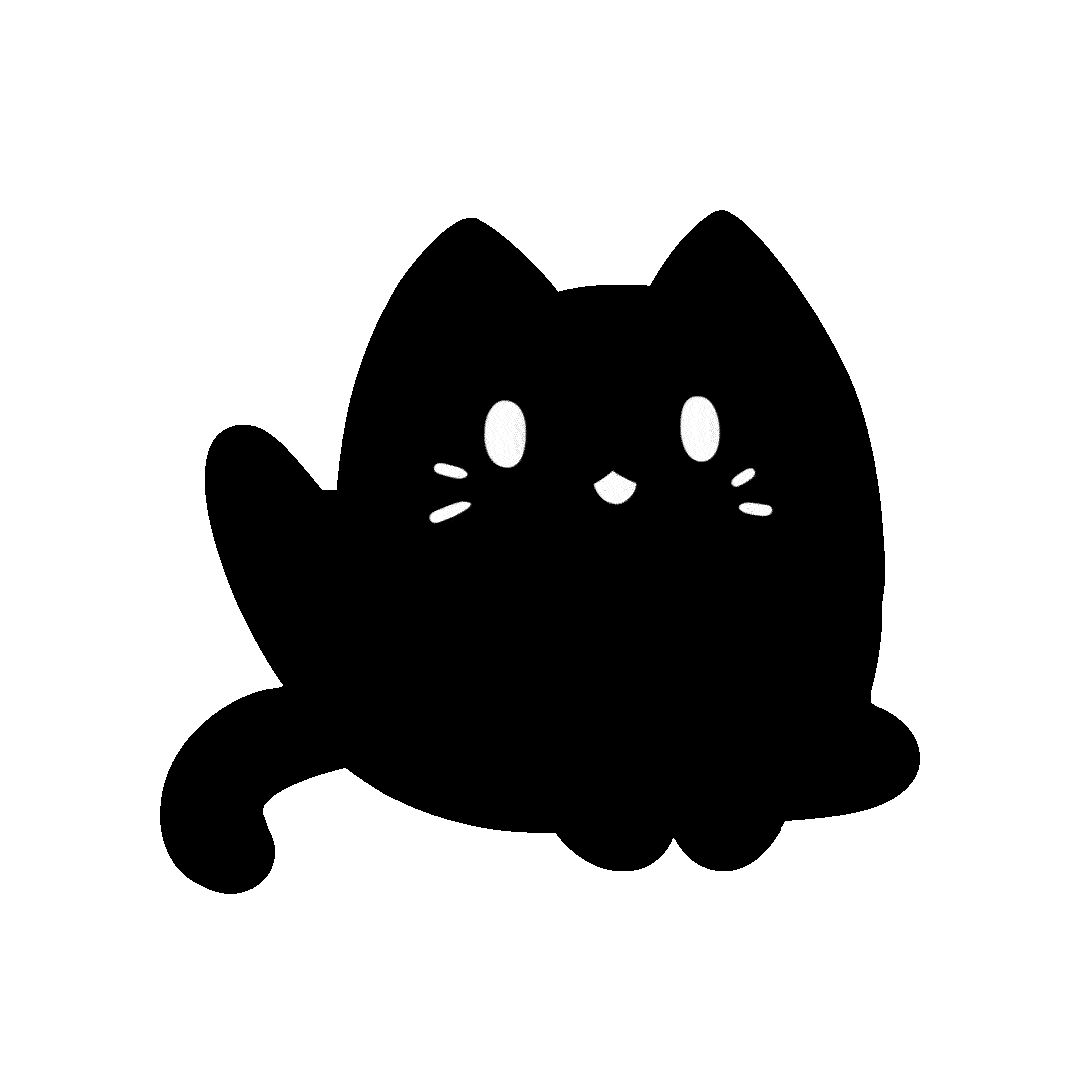 Black Cat Good Luck Sticker by TeeTurtle