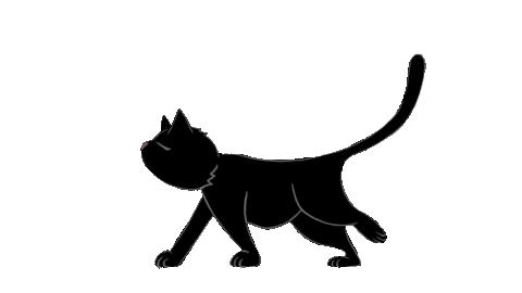 Black Cat Art Sticker by Tj Blake