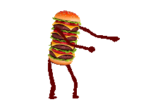 Fast Food Burger Sticker by megan lockhart