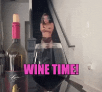Red Wine Cheers GIF by Leah Van Dale