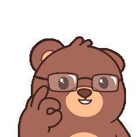 Happy Teddy Bear Sticker by BEARISH