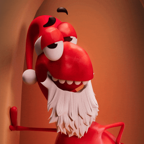 Santa Claus Flirting GIF by Claynosaurz