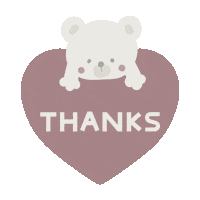 くま Thank You Sticker