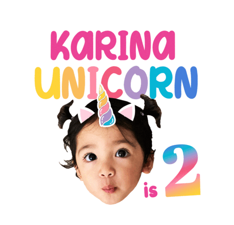 Birthday Unicorn Sticker