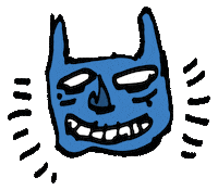 Blue Cat Smile Sticker