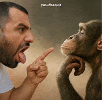 Monkey Listening GIF