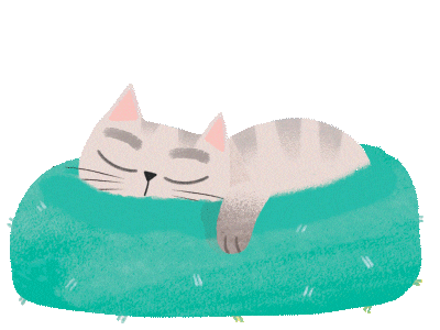 Cat Sleeping Sticker by Flying Eye Books