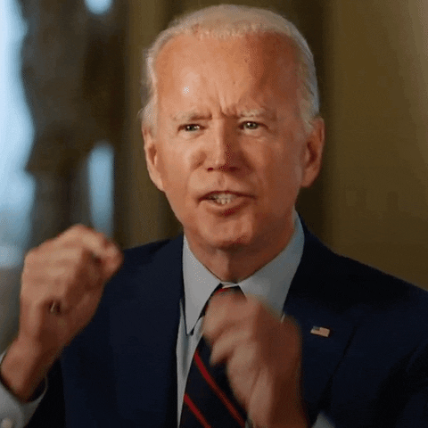 Political gif. A frustrated Joe Biden gestures with emphasis and says, “Zero, zero evidence that that’s true.”
