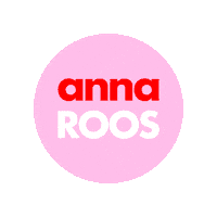 annaroosdesign logo pink red white Sticker