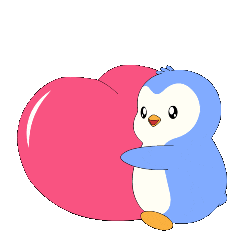 I Love You Hug Sticker by Pudgy Penguins