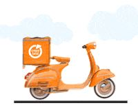 Delivery Motorcycle Sticker by Crepaland