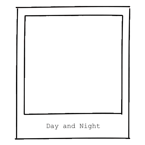 Frame Polaroid Sticker by Day and Night