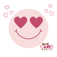 PartyCakeBakery love heart party pink Sticker