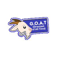 Greatest Of All Time Goat Sticker by Gardenia PH