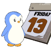 Friday The 13Th Penguin Sticker by Pudgy Penguins