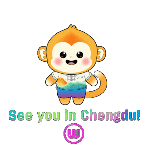 Torch Relay Monkey Sticker by The World Games