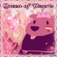 dishbug pride lesbian picmix queen of hearts GIF