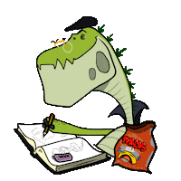 T Rex Drawing Sticker