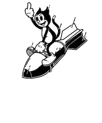 Cat Bomb Sticker by Loose Riders