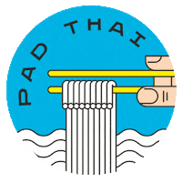 kaothai food asian asia noodles Sticker