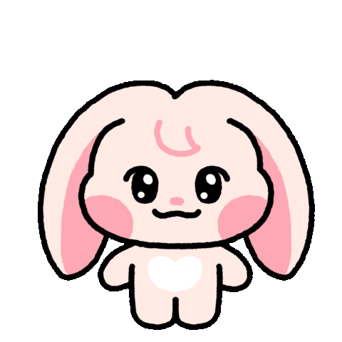 Heart Rabbit Sticker by Dreamiez