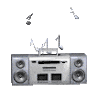 Jams Boom Box Sticker by feeble little horse